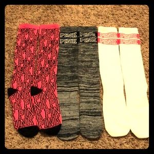 PINK socks 3 pairs